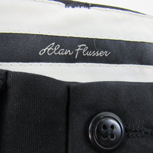 Alan Flusser Golf Men's Black Roll Cuff Pleated Front Golf Pant Size 38X34 - Picture 10 of 11